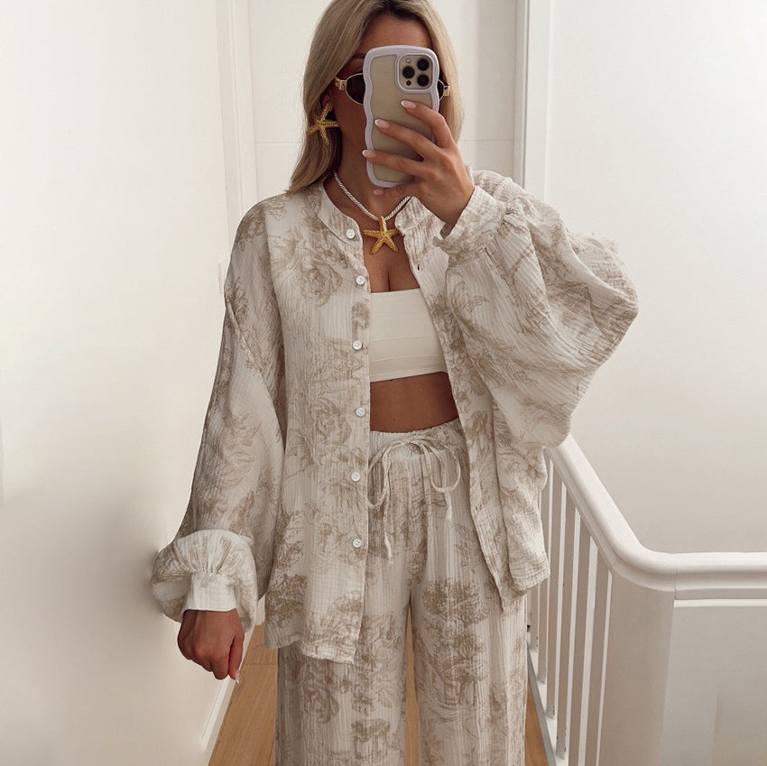 Women's printed pajama set