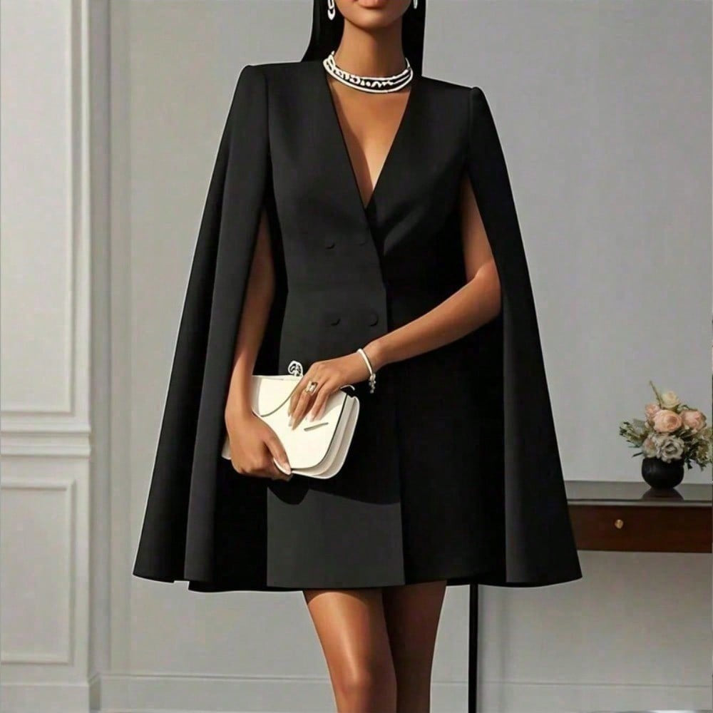 Women's cape blazer dress