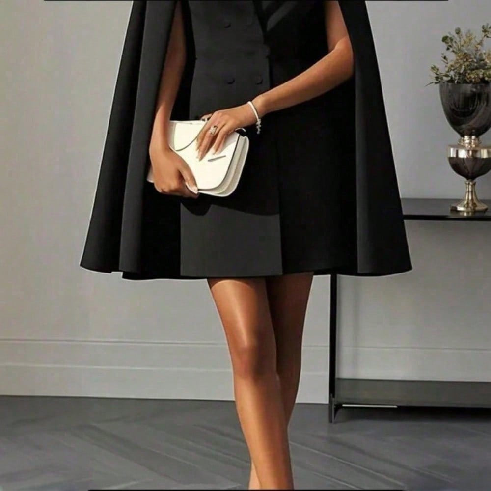 Women's cape blazer dress