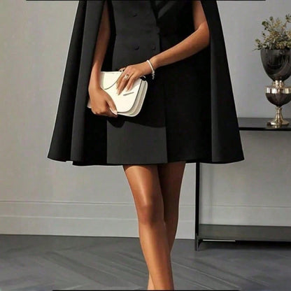 Women's cape blazer dress