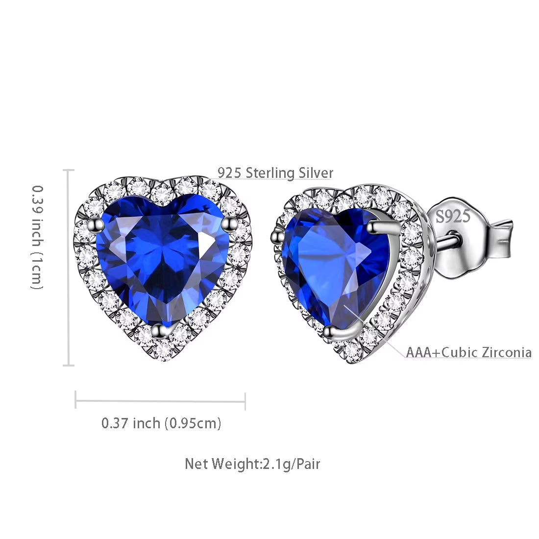 Birthstone stud earrings for women