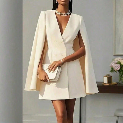 Women's cape blazer dress