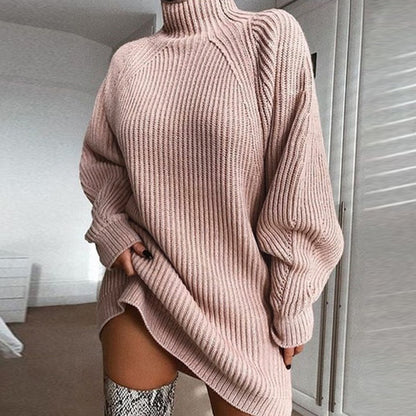 Women's turtleneck sweater dress