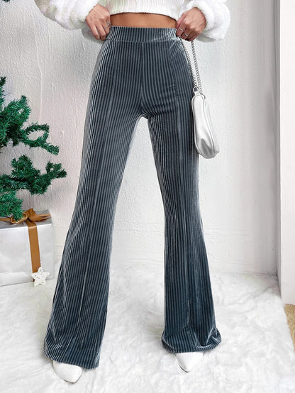 Women's high waist corduroy flare pants