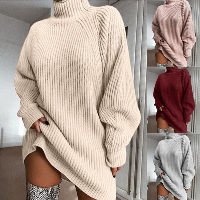 Women's turtleneck sweater dress
