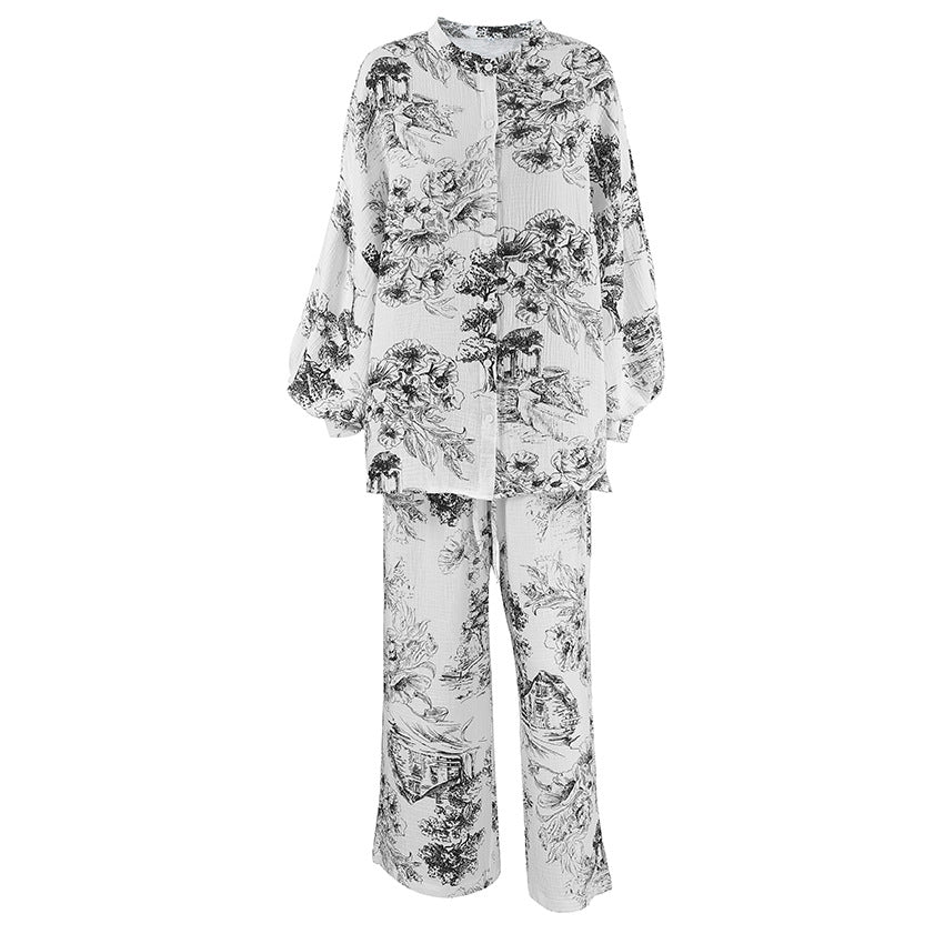 Women's printed pajama set