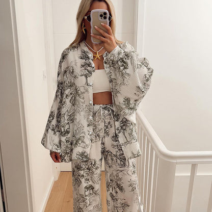 Women's printed pajama set
