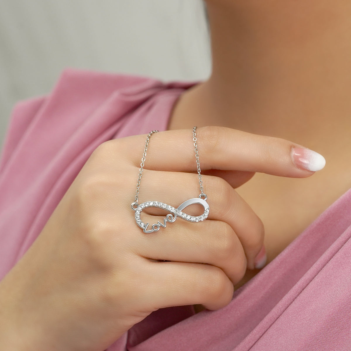 Infinity pendant necklace for women
