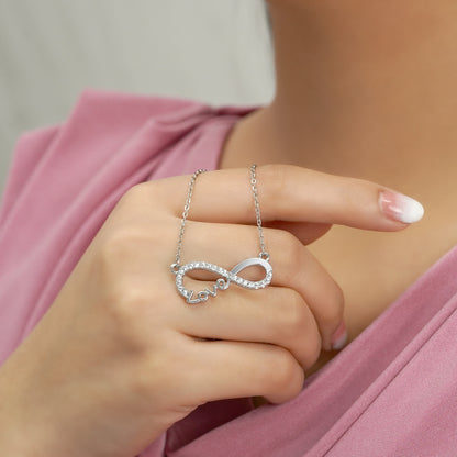 Infinity pendant necklace for women