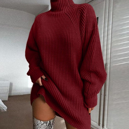 Women's turtleneck sweater dress