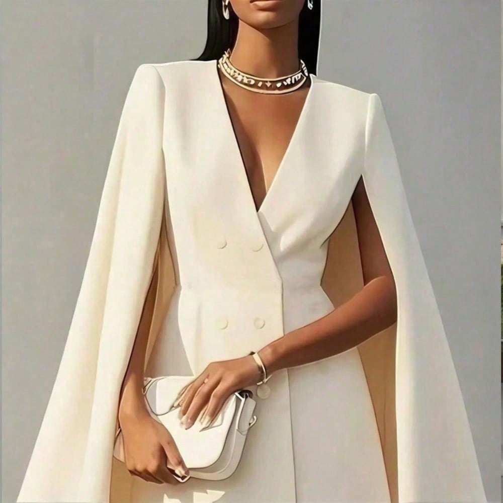 Women's cape blazer dress