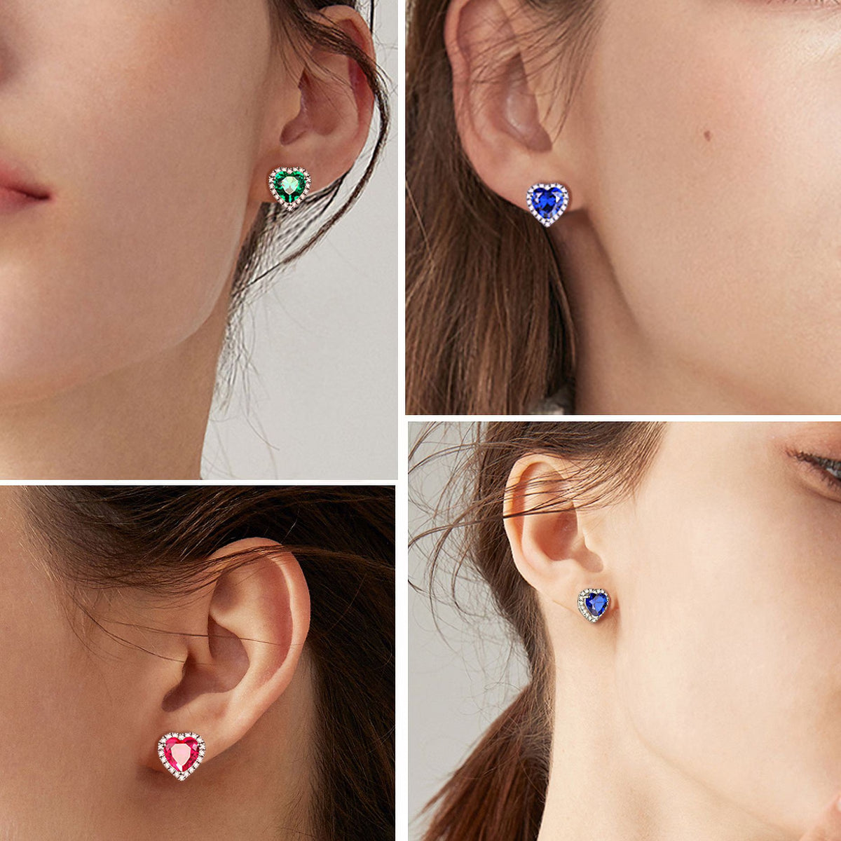 Birthstone stud earrings for women