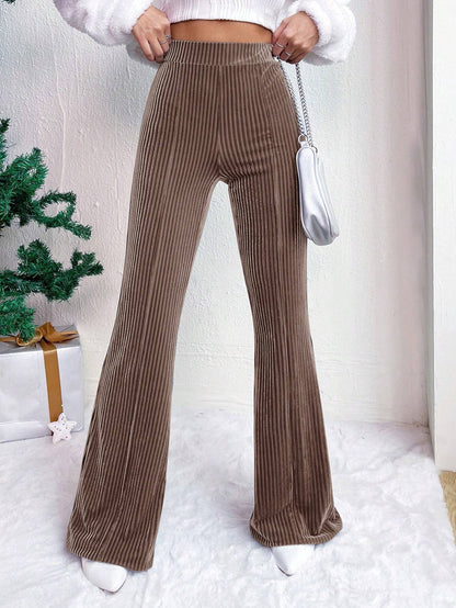 Women's high waist corduroy flare pants