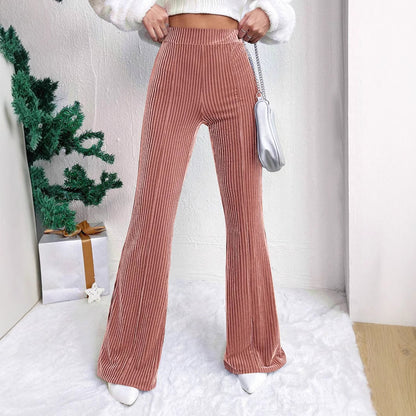 Women's high waist corduroy flare pants